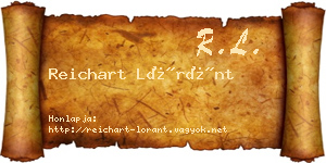 Reichart Lóránt névjegykártya